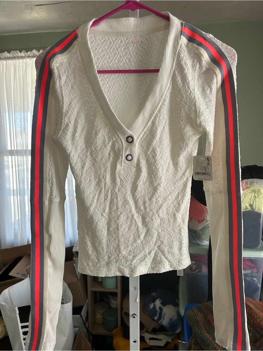Free People Recovery Layer Long Sleeve Henley in white